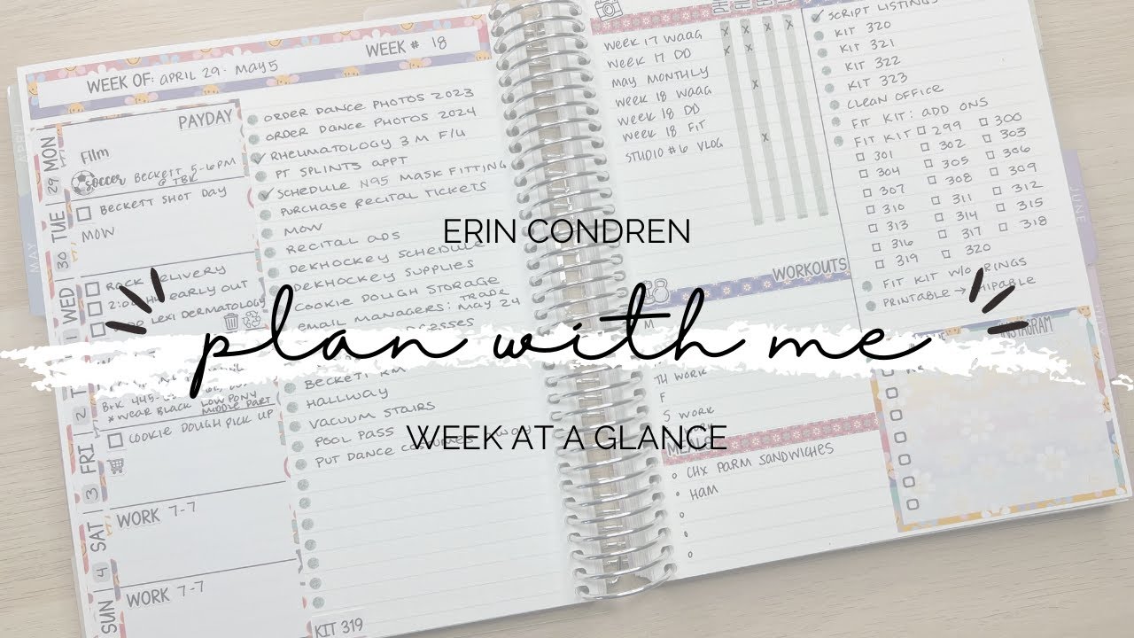 PLAN WITH ME | DAILY DUO | ERIN CONDREN | DAILY DUO PLAN WITH ME | WEEK AT A GLANCE PLAN WITH ME