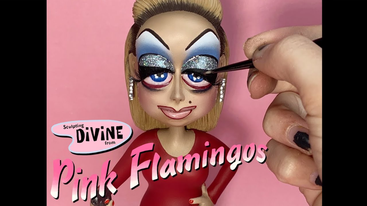 making divine from pink flamingos (drag queen sculpture)