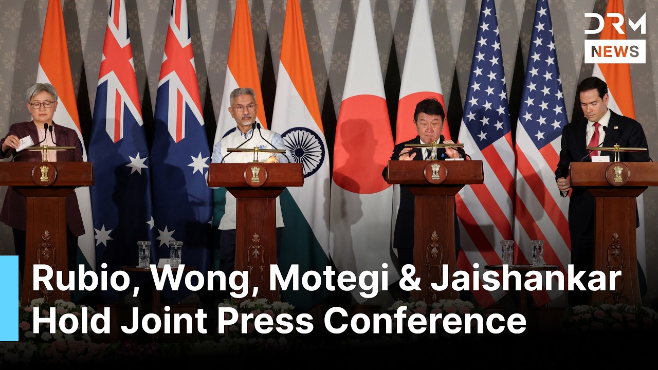 FULL PRESSER: Rubio, Wong, Motegi & Jaishankar Hold Quad Joint Press Conference in New Delhi | AC1B