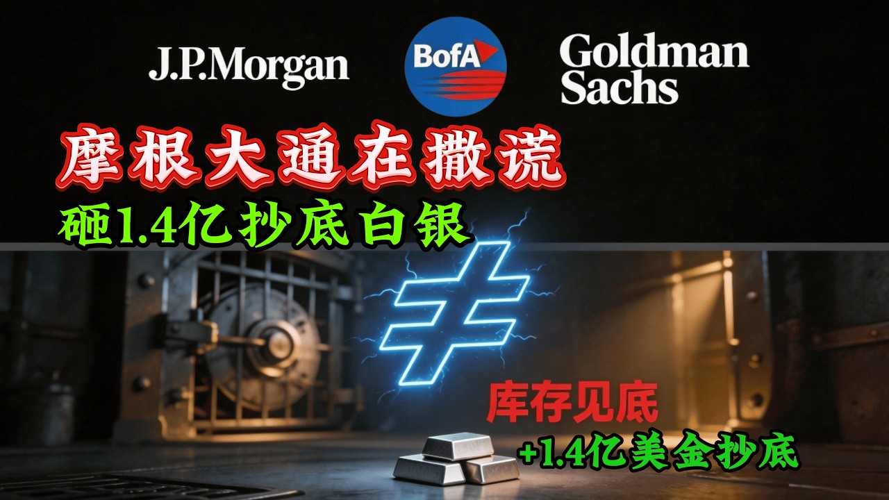 摩根大通在撒谎！白银暴跌真相：机构砸1.4亿豪赌，金库已被搬空？#白银 #摩根大通 #金融内幕 #投资理财 #贵金属 #COMEX #抄底 #白银走势 #理财干货 #财富增值