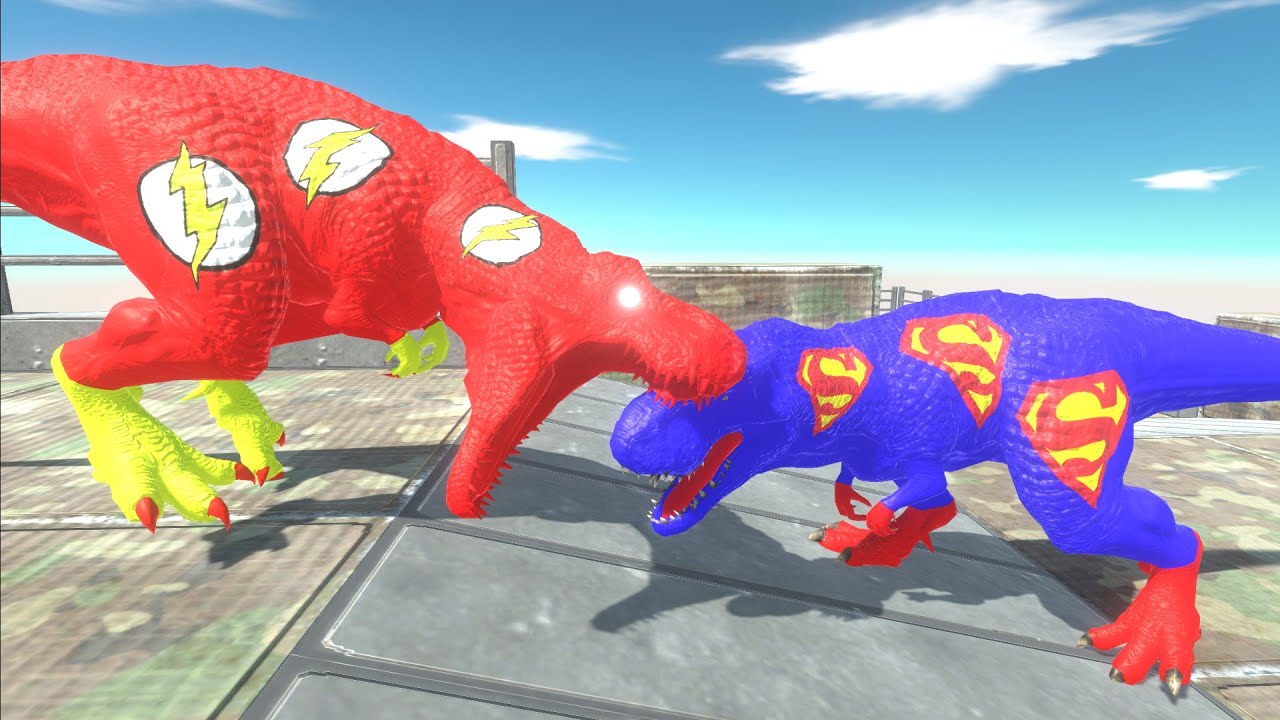 FLASH T REX DEATH FALL v2 - Animal Revolt Battle Simulator