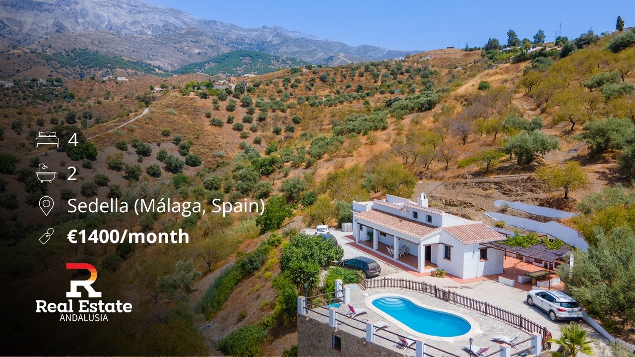 4 Bed Spanish Villa with Pool, Stunning Views near Sedella (Málaga Province)