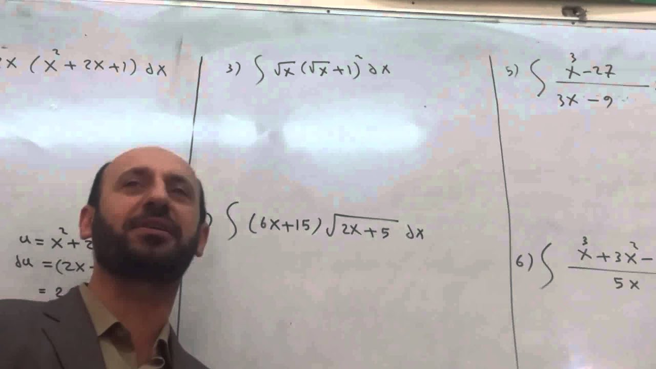 التكامل غير المحدد للدوال الجبرية ( الجزء الثاني)