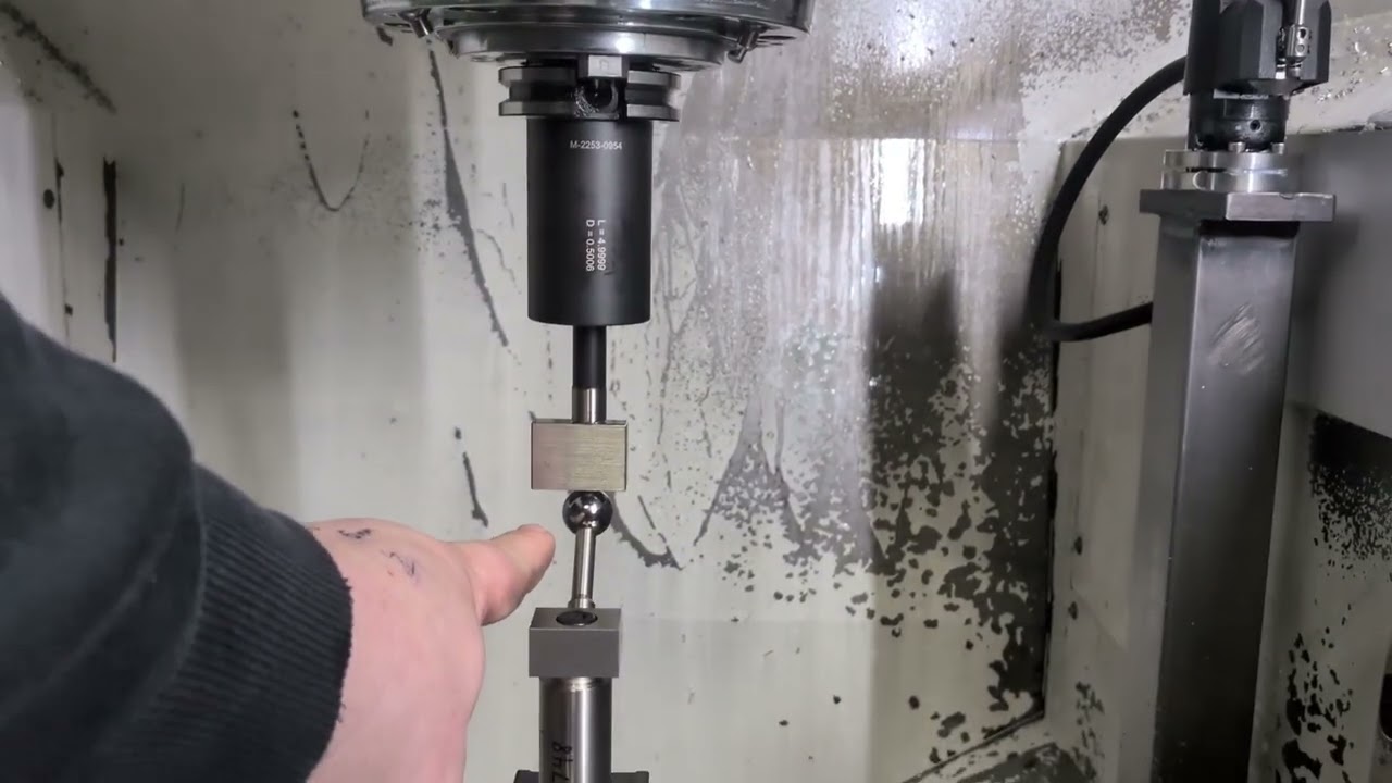Spindle probe Calibration to sphere (Axiset step 1 of 2)