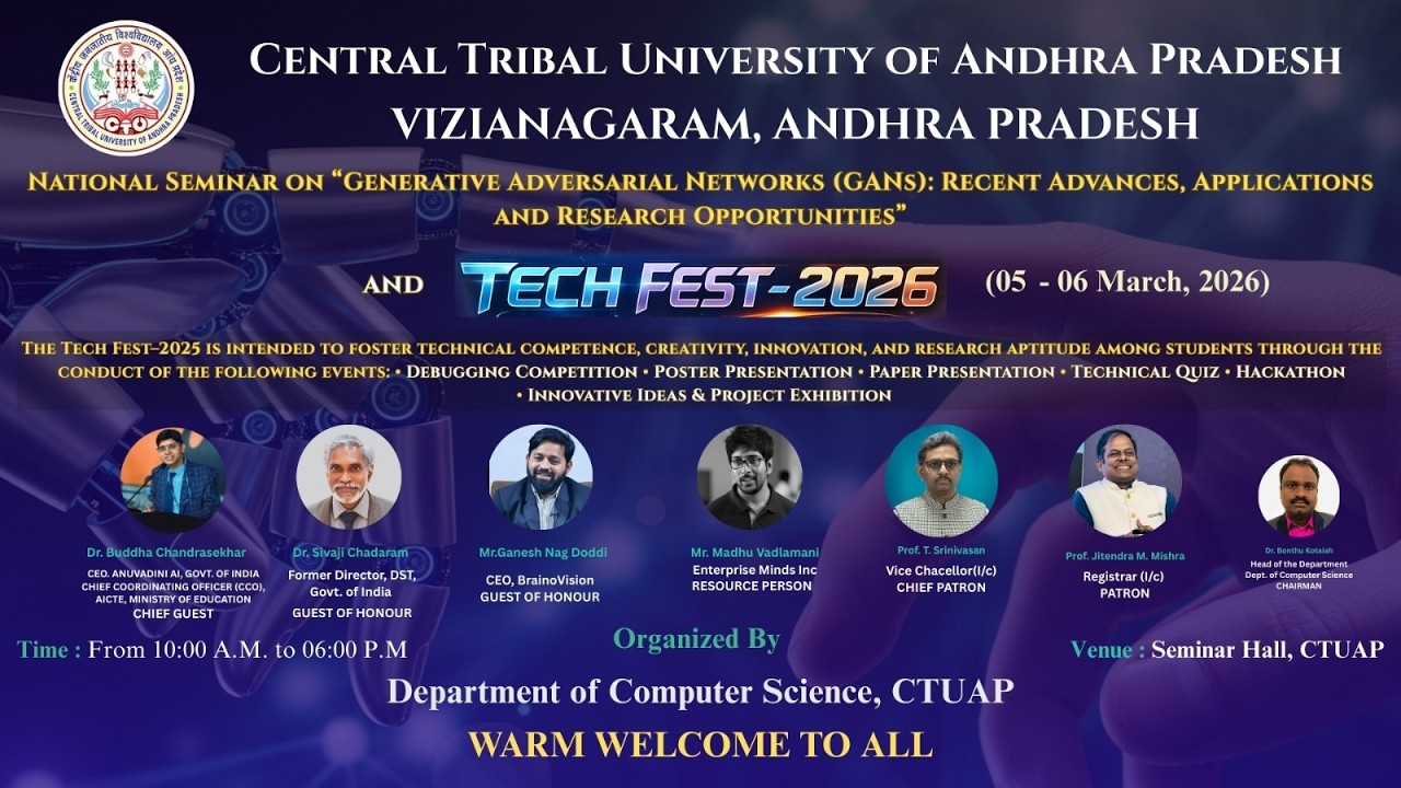 Tech Fest 2026: National Seminar Adversarial Network (GANs), Day 2 (Afternoon Session)