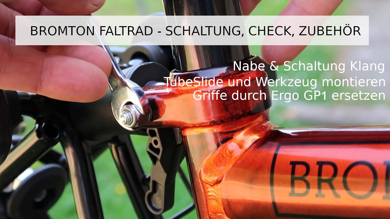 Brompton Faltrad, Schaltung prüfen und Einstellen. Tipps bei rutschender Sattelstütze. Werkzeug & Co