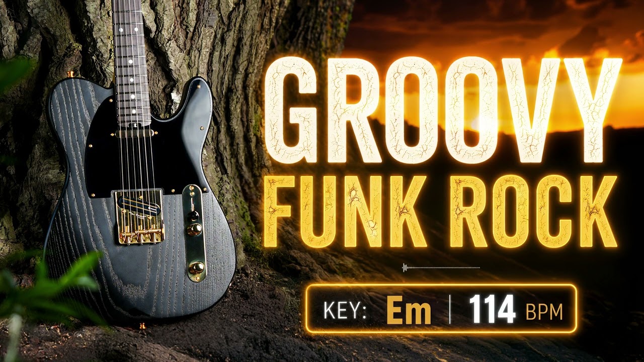 Groovy Funk Rock Guitar Backing Track Jam in Em | 114 BPM
