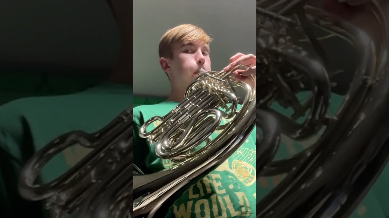 Blasting Dvorak&rsquo;s 9th after practicing for too long #frenchhorn #trumpet #band #bachbrass #clarinet