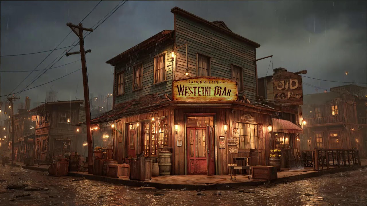 Midnight Rain At The Western Saloon • Slow Lofi Beats