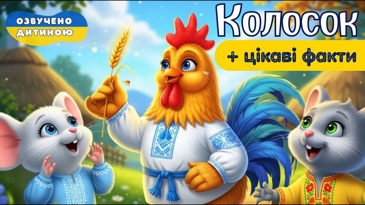 🌾Круть та Верть. Колосок - адаптована українська народна казка | Аудіоказка та мультфільм для дітей