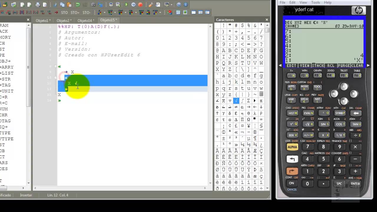 VIDEO 2: CURSO DE PROGRAMACION DE LA HP50G : HPUserEdit