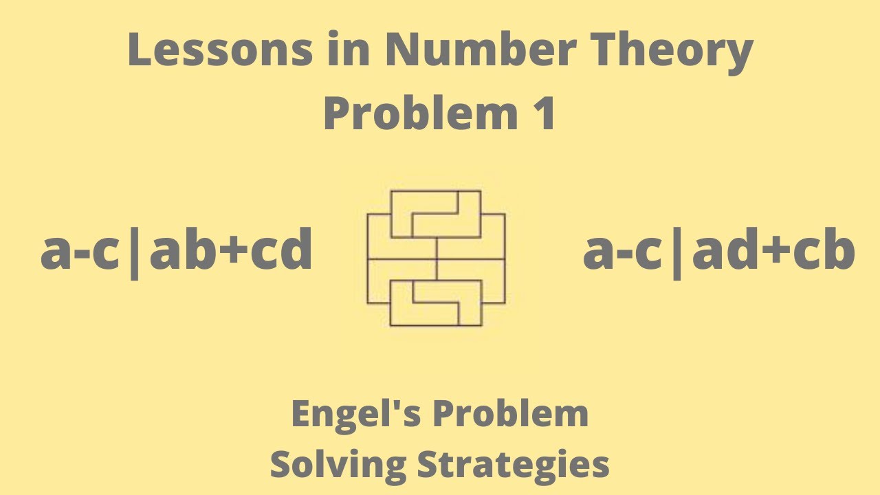 Number Theory Introduction: NT P1 - Engel Problem Solving Strategies