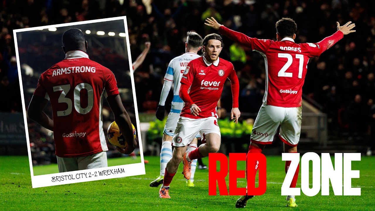 Bird SCREAMER from pitchside | Red Zone: Bristol City 2-2 Wrexham