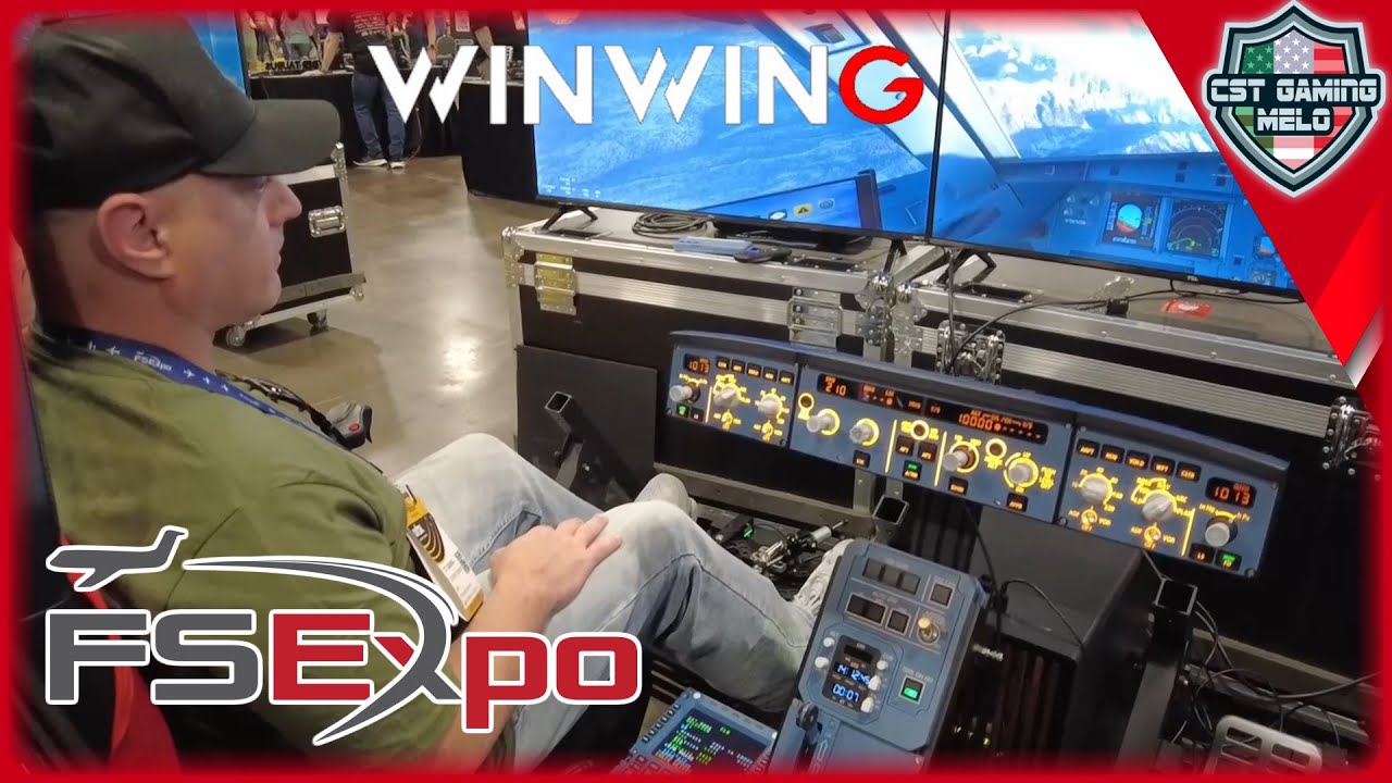 WinWing Full Airbus Cockpit at FSExpo 2025 | Hand flying pattern at LOWI circle to land! #winwing