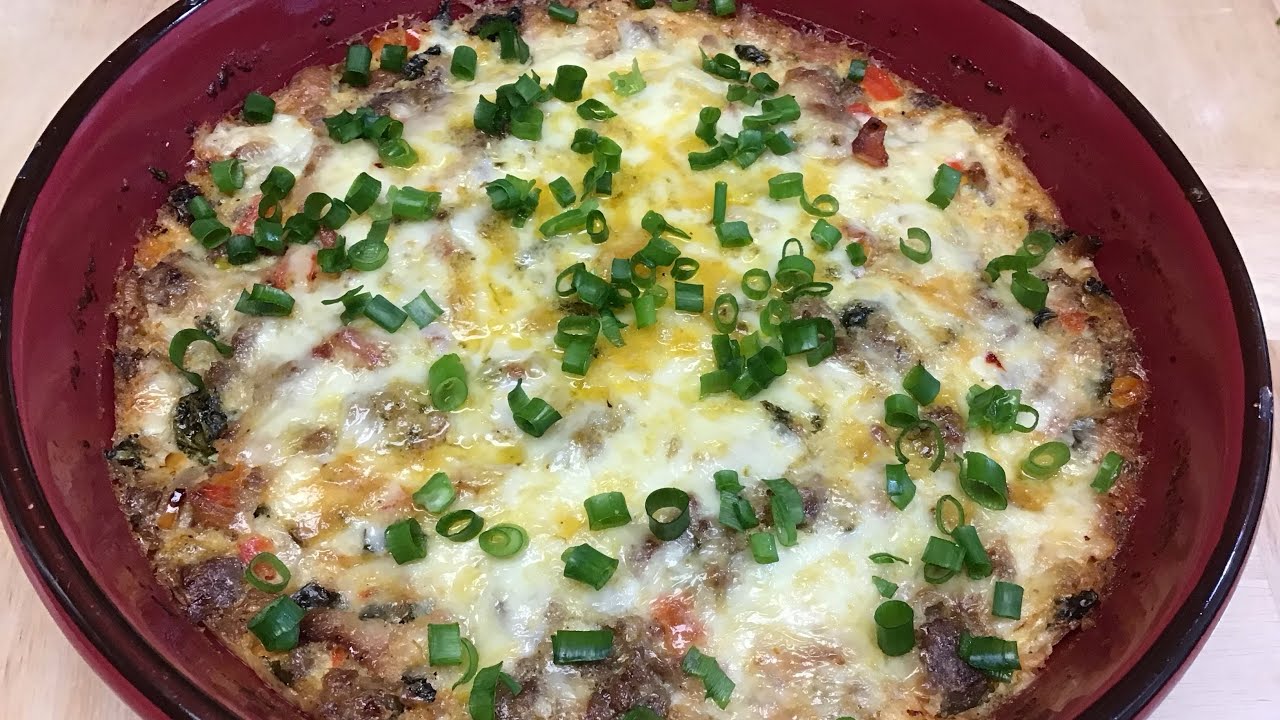 Южный киш с начинкой/больше похож на #запеканку ##безглютеновый #низкоуглеводный