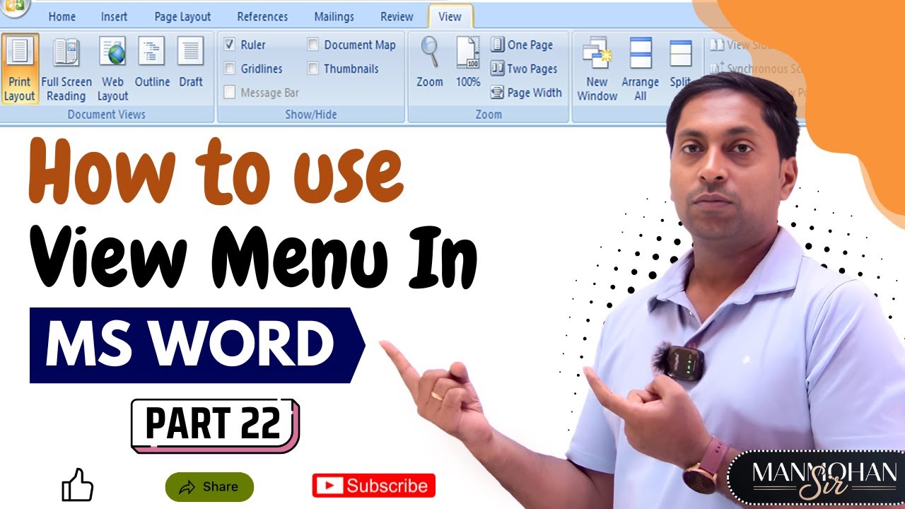 how to use the View Tab in MS Word | Complete Guide for Beginners (Part 22) #trending