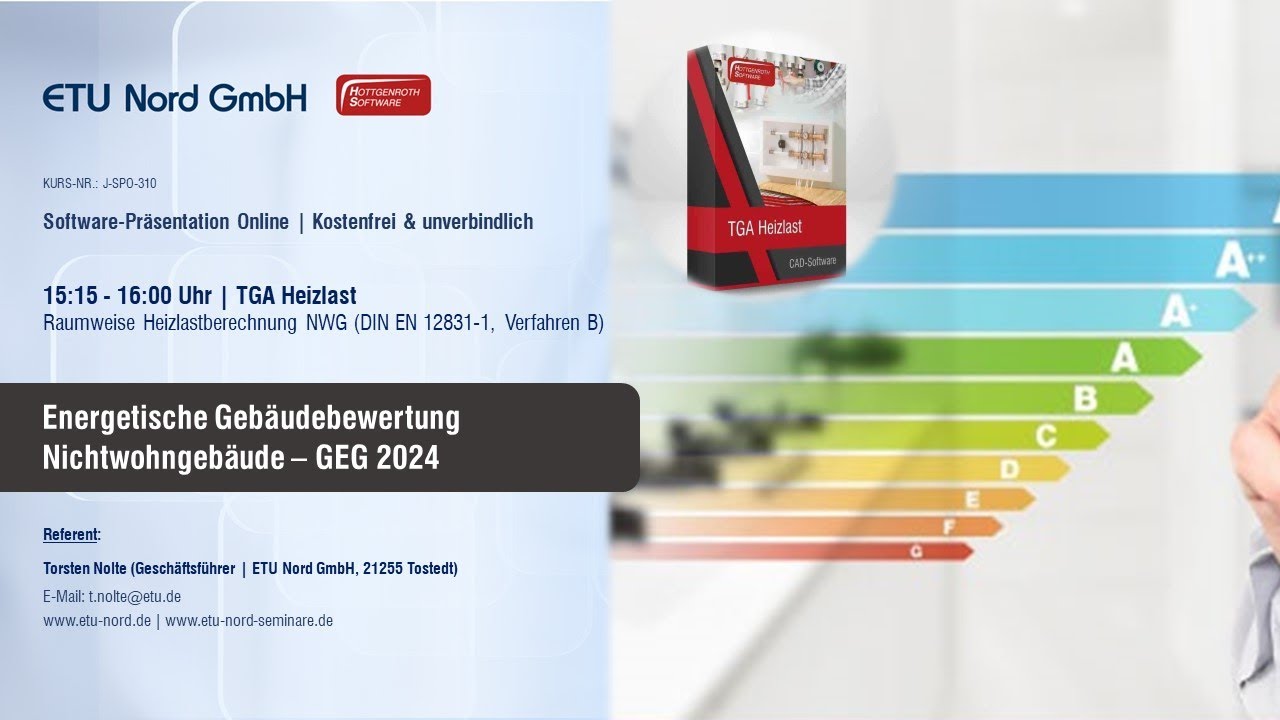 Raumweise Heizlastberechnung NWG (DIN EN 12831-1, Verfahren B | TGA Heizlast (J-SPO-310 Teil 4)
