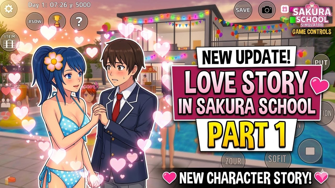 Love Story In Sakura School Simulator #sss #lovestory 