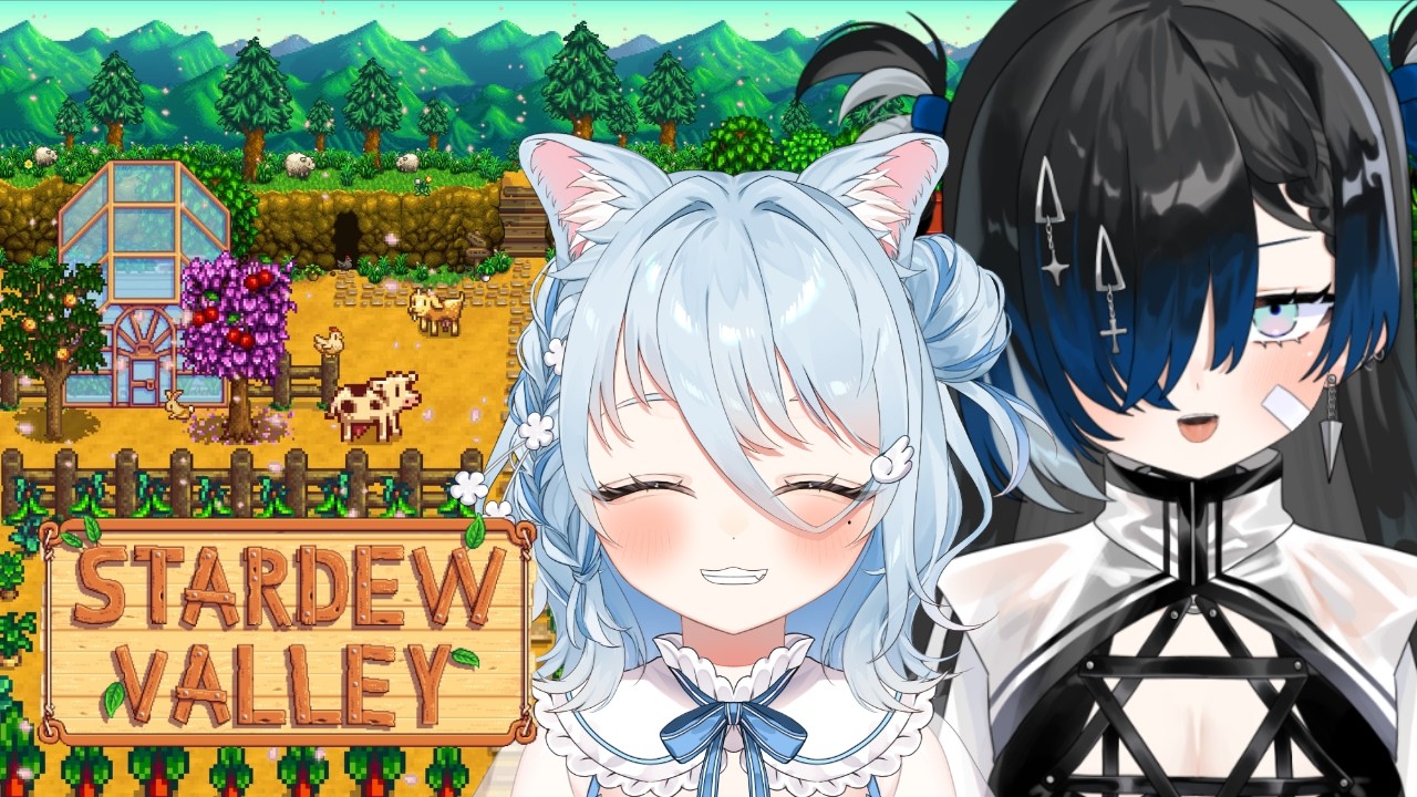 【stardew valley】手がいっぱいだ！（物理） #深影ルカ #初春ゆこ #vtuber