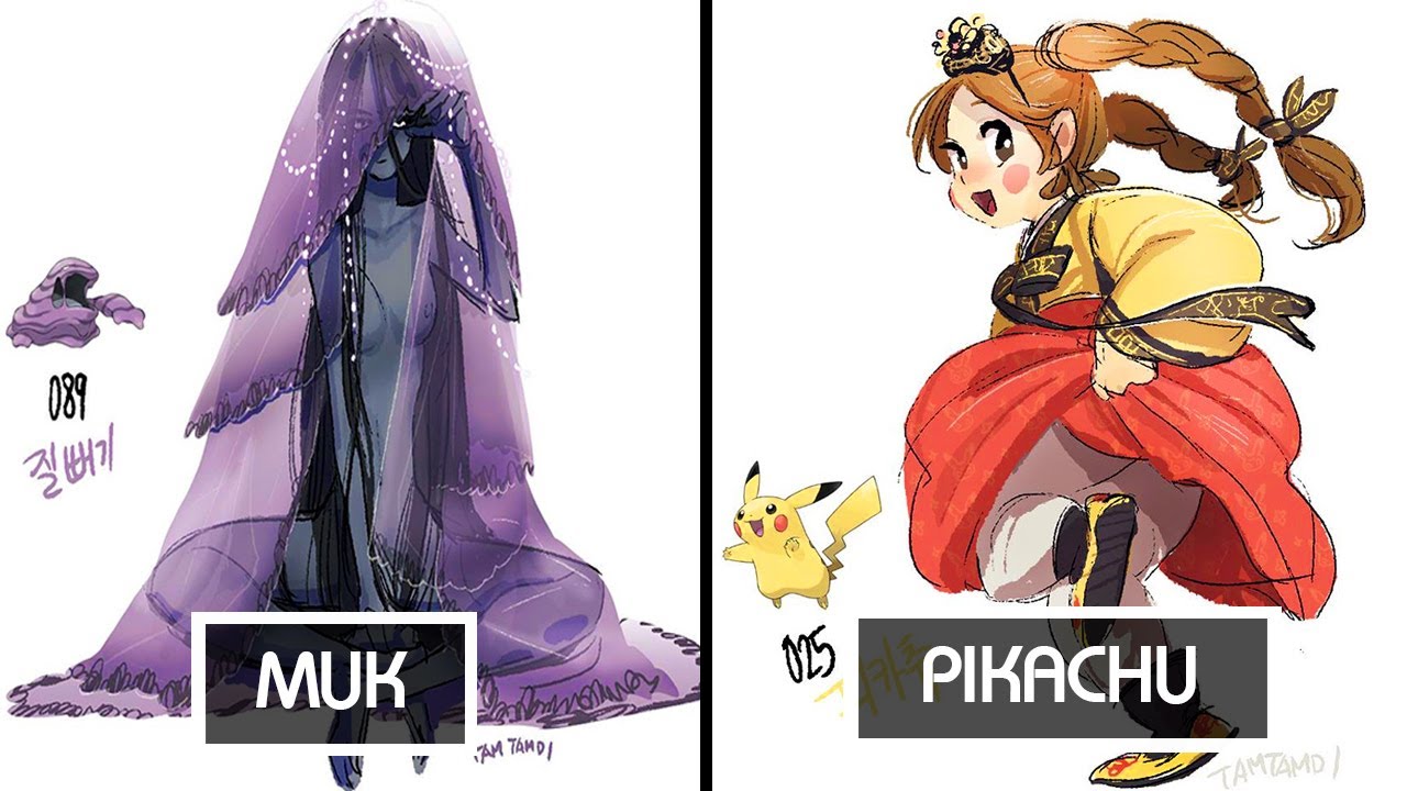 Artist Illustrates Pokémon Characters Into Humans Version