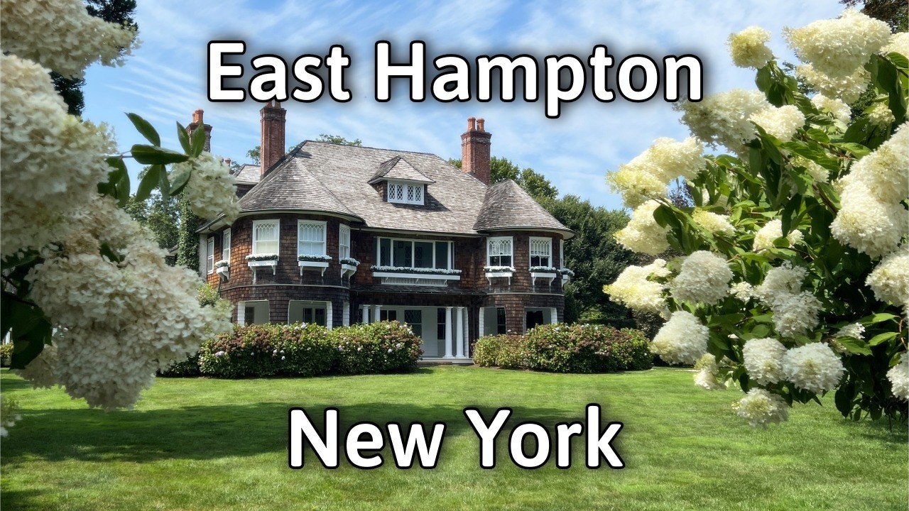 Walking East Hampton, New York: Main Street to Main Beach | Summer in The Hamptons 4K