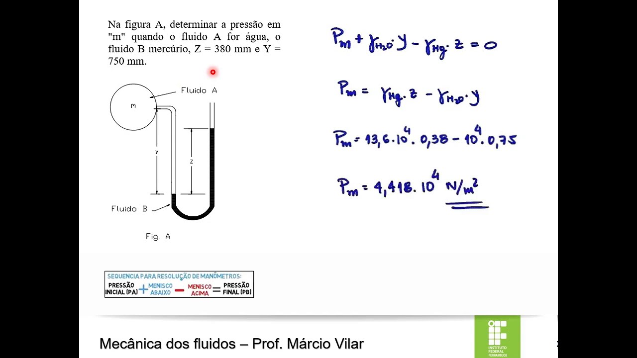 Exercícios manometria   parte 1