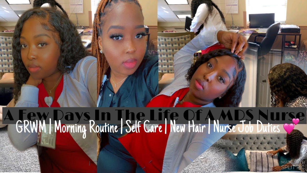 DAYS IN THE LIFE OF A NURSE , VLOG👩🏾&zwj;⚕️ ( MDS/LPN, GRWM, New Hair 😱, Morning Routine & MORE ‼️)