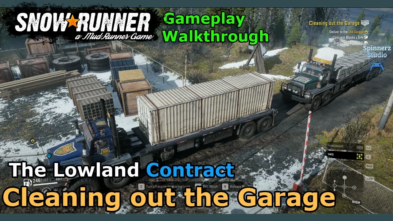 SnowRunner - Cleaning out the Garage | The Lowland Contract | The Lowland Garage Restoration
