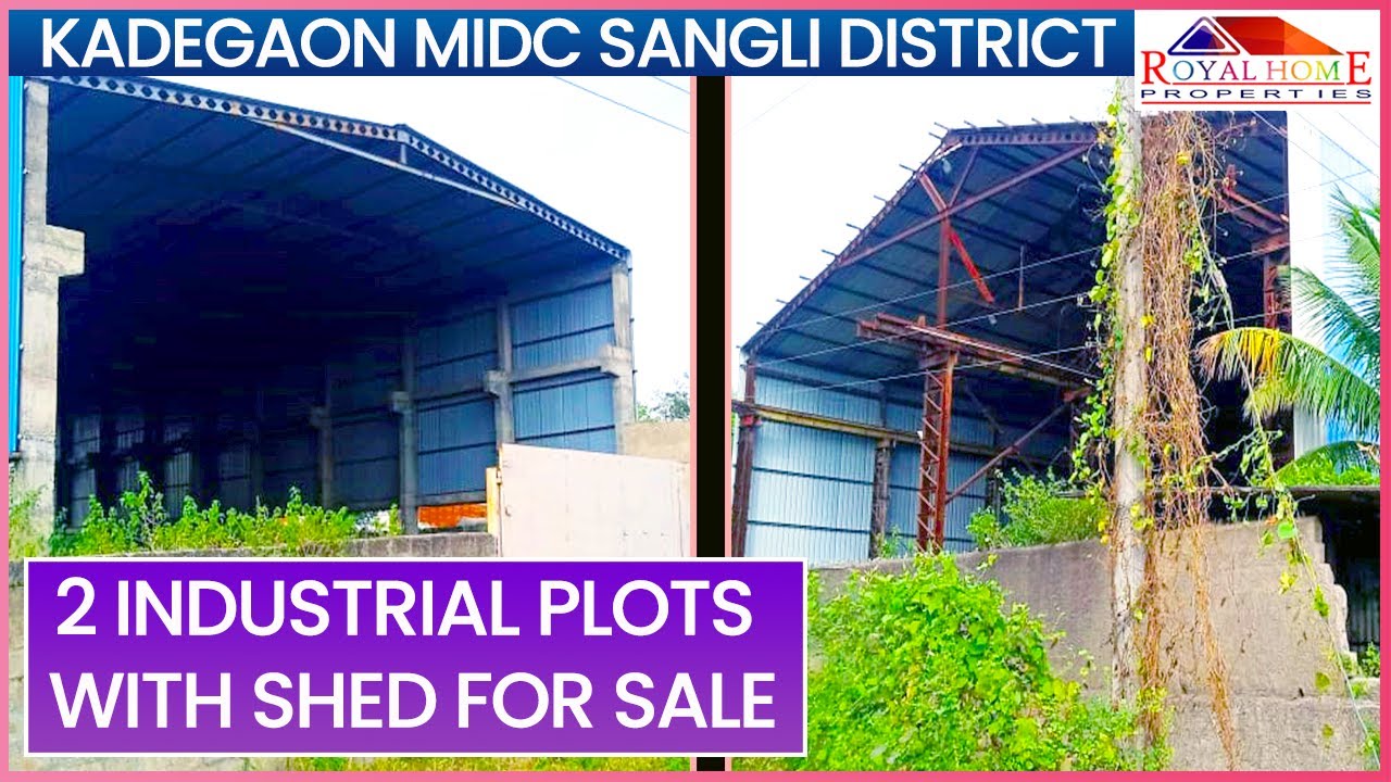 21000 Sq.Ft. 2 Industrial plots  with shed for sale in kadegaon sangli district