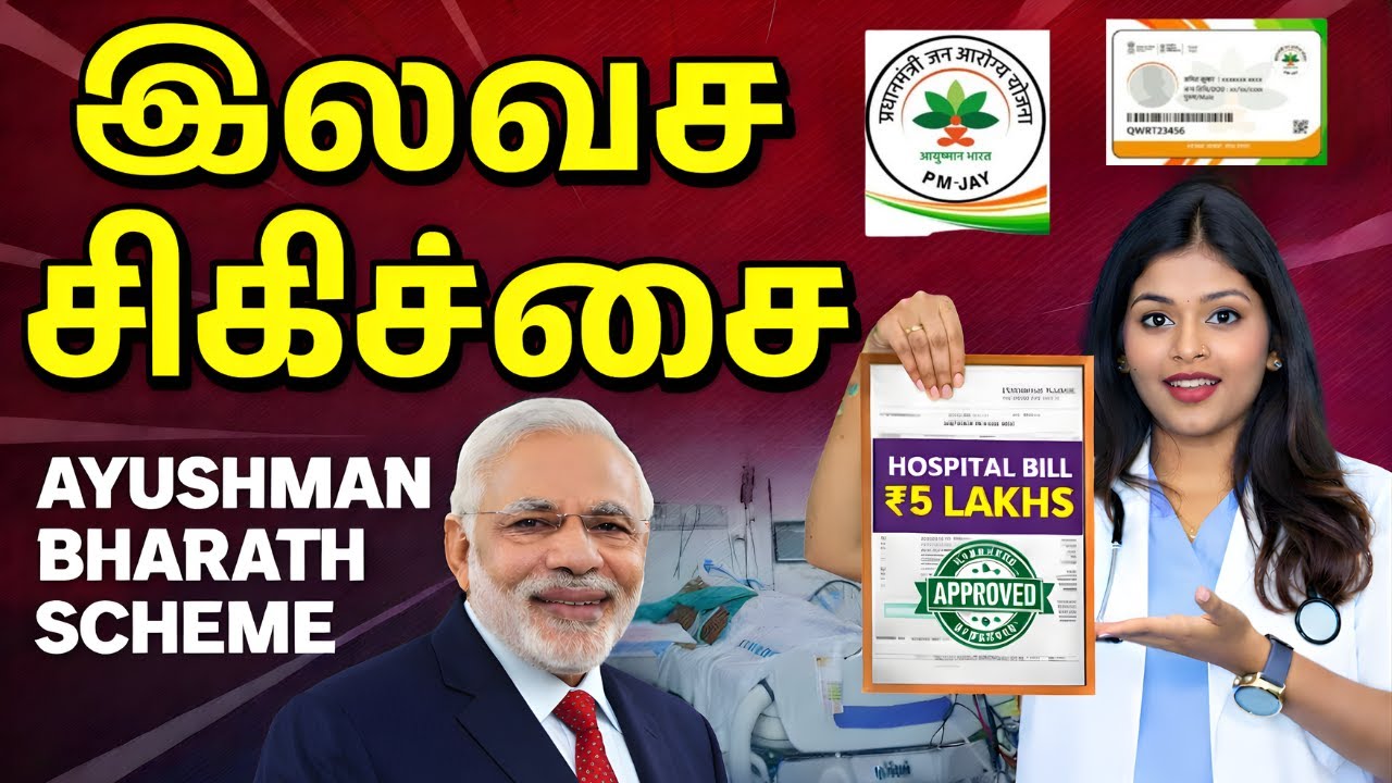 Карта Ayushman Bharat: объяснение на тамильском языке | Бесплатное лечение в больнице за 5 лакхов...
