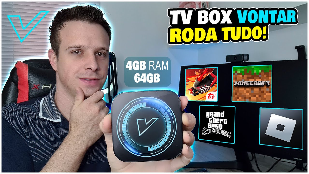 TV BOX VONTAR 4GB RAM 64GB A MELHOR PARA JOGOS!