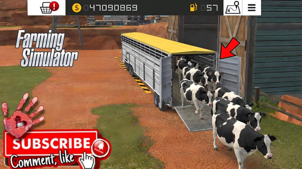 Farming Simulator | Cow Transport & Delivery Mission 🚛🐄 | Livestock Farming Gameplay #fs18 