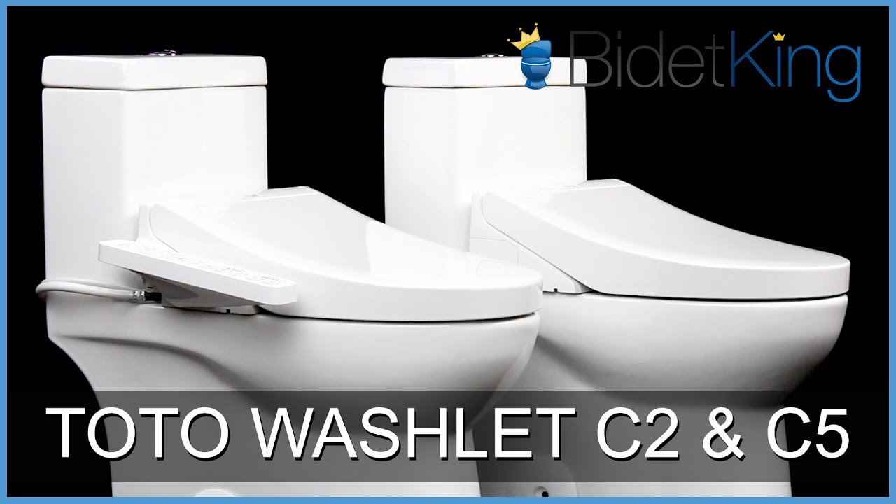 Видеообзор сиденья-биде для унитаза TOTO WASHLET C2 и C5 | BidetKing.com