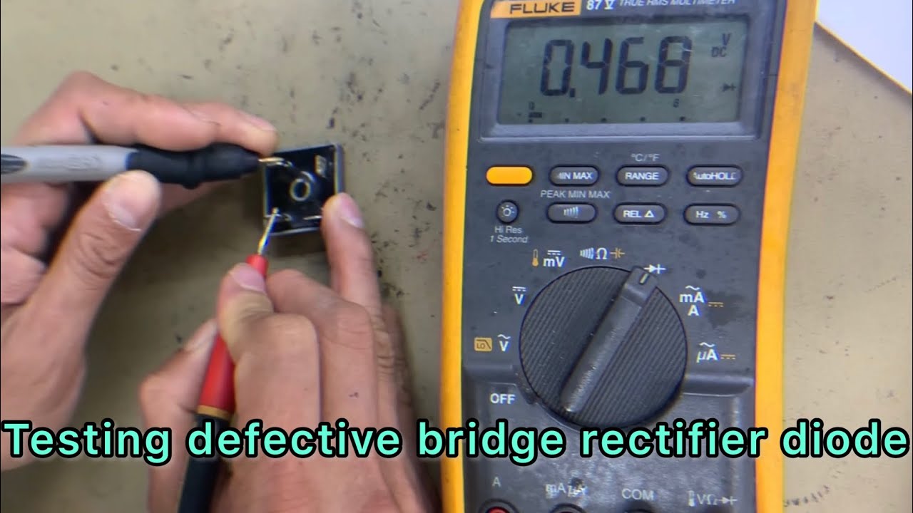 How To Test Defective Bridge Rectifier Diode  using a Digital Multimeter | Fluke87V