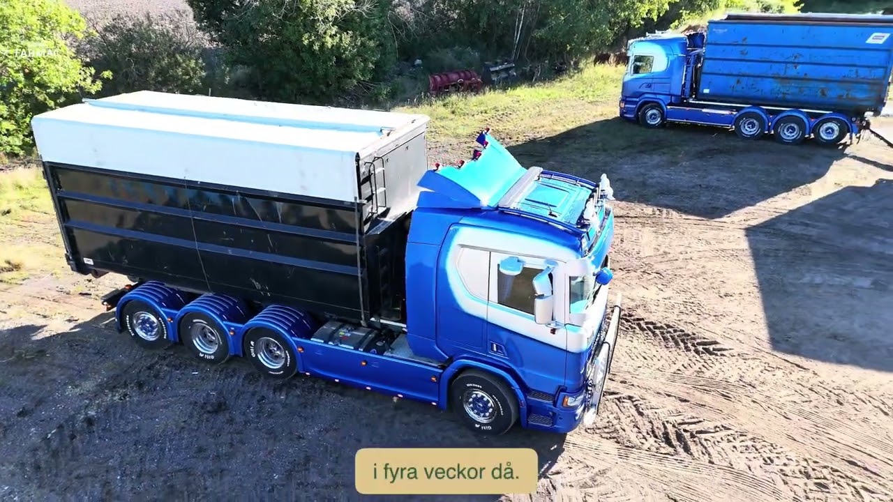 362 TON MAJS • 8 LASTBILSTRANSPORTER • ANDREAS SKÖRDAR I SMEDBY