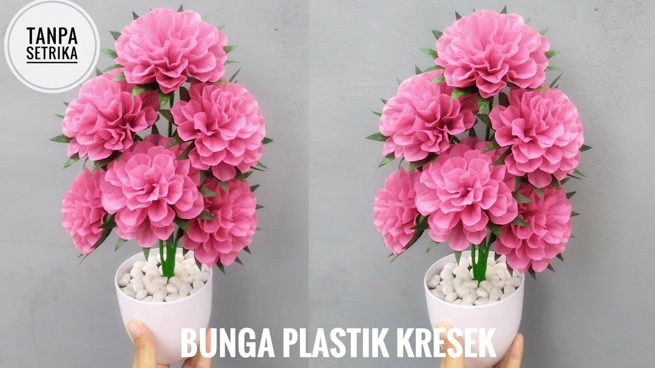 DIY Cara Membuat Bunga Krisan Gembul Dari Plastik Kresek Tanpa Setrika !