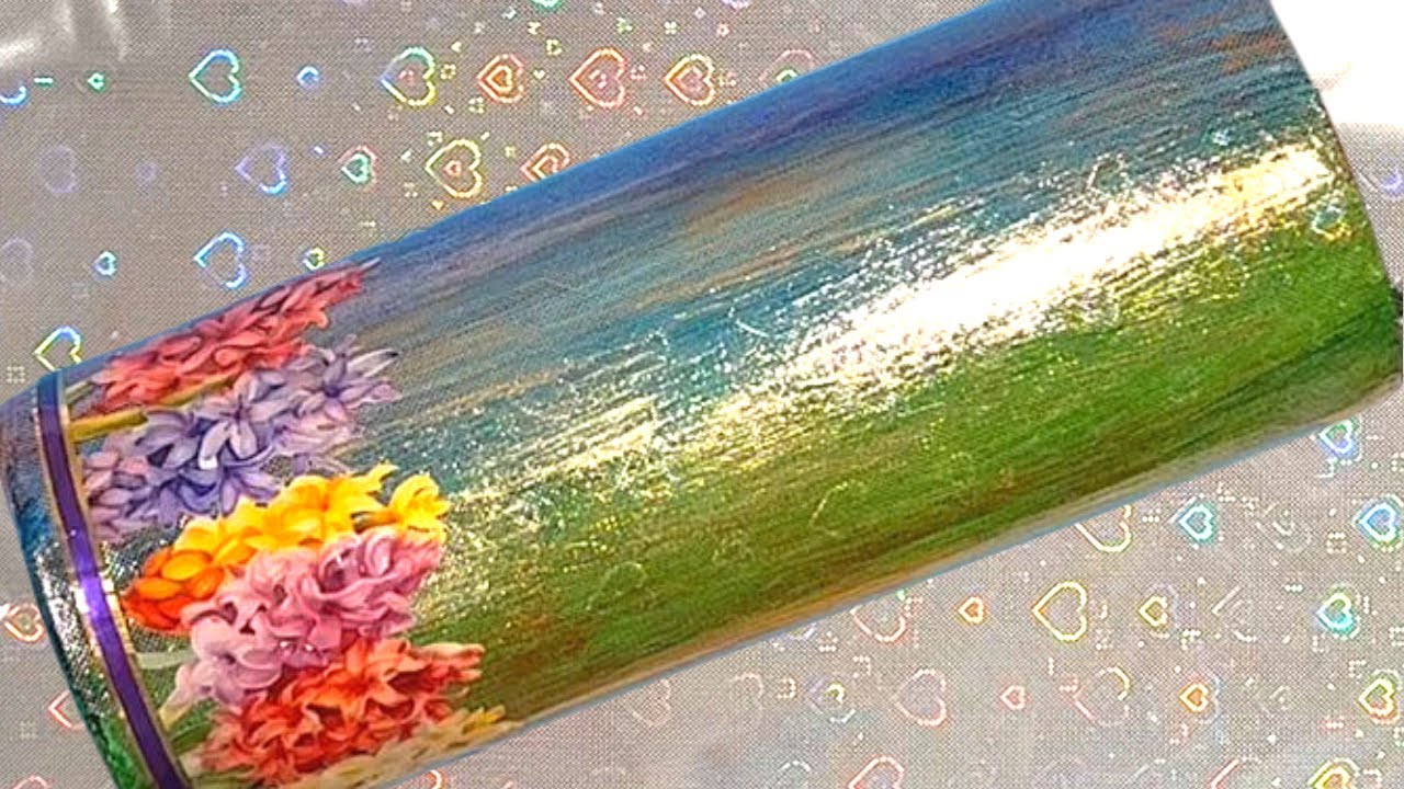 Rainbow Woodgrain, Foiled Hearts, Gold Snot, & Hyacinths