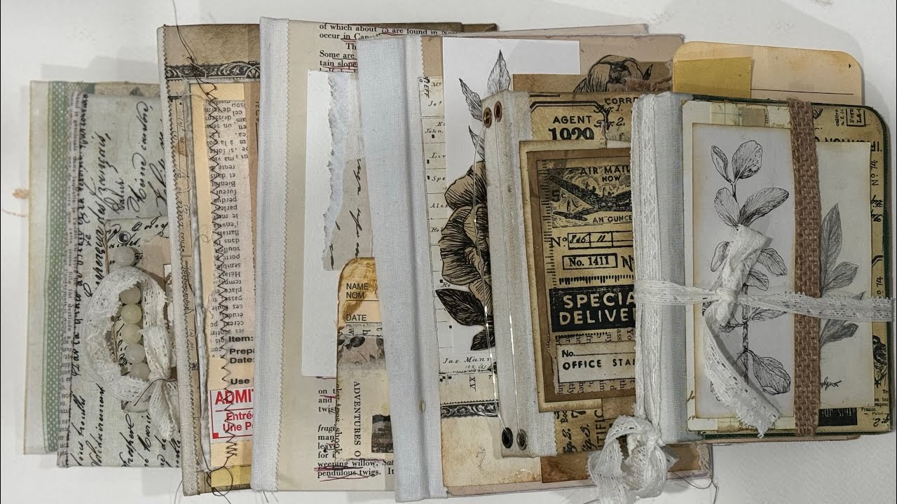 Recycled book covers for junk journals.