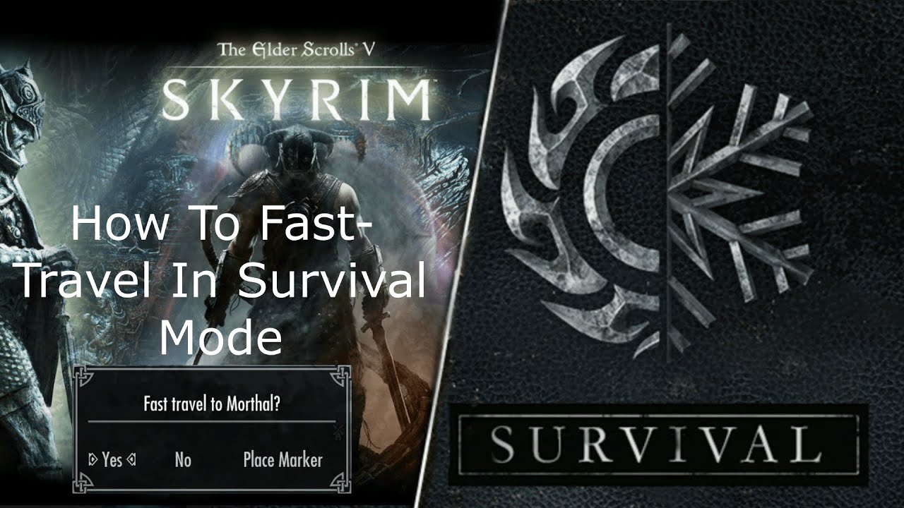 How To Fast Travel in Skyrim Survival Mode - No Cheating or Glitches