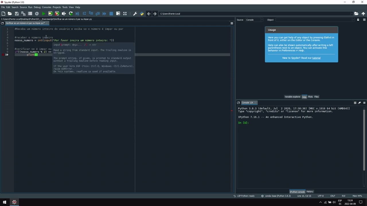 Programa&ccedil;&atilde;o Python - Verificar se um n&uacute;mero &eacute; par ou &iacute;mpar