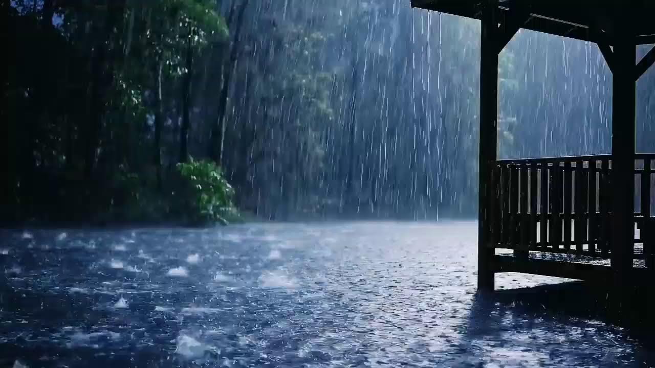 🔴 Continuous Rain Sounds ASMR with Light Thunder | Deep Sleep • Relax • Study • Meditation