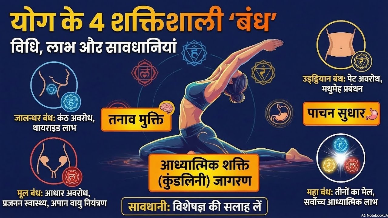 योगासन-19 योग में बंध: विधि, लाभ और महत्वपूर्ण निर्देश 