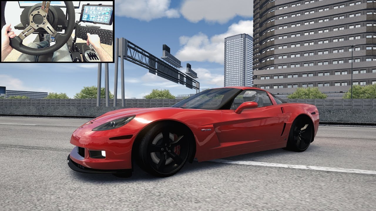 800hp Corvette Z06 - (High Speed through Heavy Traffic) - Assetto Corsa 4K Gameplay - Steering Wheel