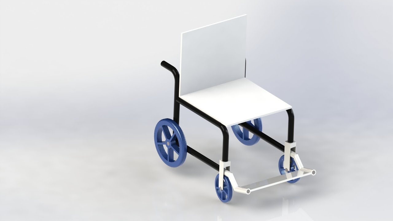 Solidworks Uygulama - Tekerlekli Sandalye çizimi ve montajı