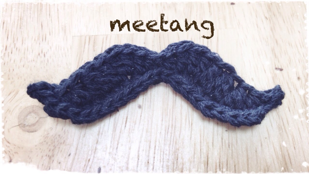 【かぎ針編み】 口ひげの編み方 How to crochet a mustache
