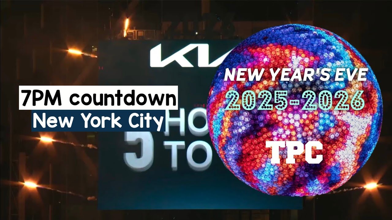 7PM ET hourly countdown NYE 2025-2026 | TPC