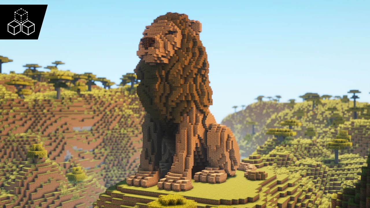 How to Build a Lion | Minecraft Statue Tutorial