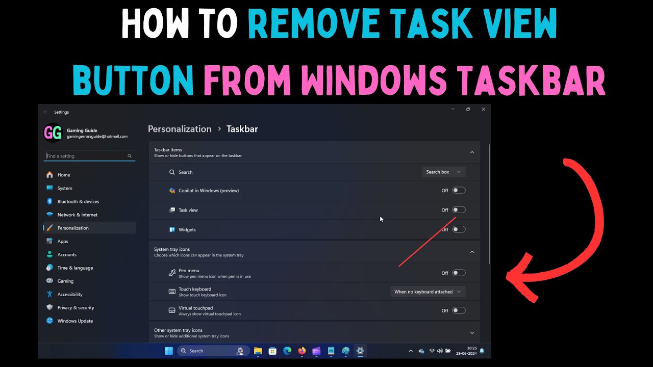 How to Remove Task View Button From Taskbar in Windows 11