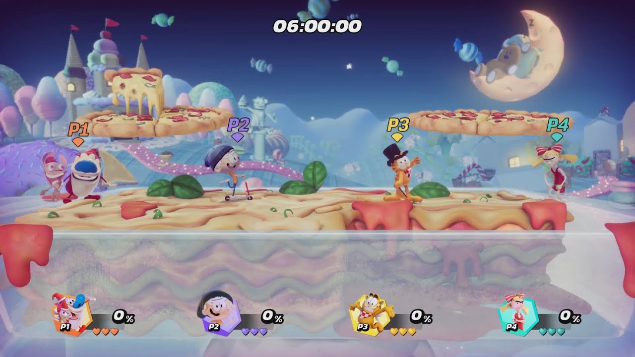 Nickelodeon All-Star Brawl PS5 4-Player Co-Op Christmas Inspired Gameplay Stock Battles