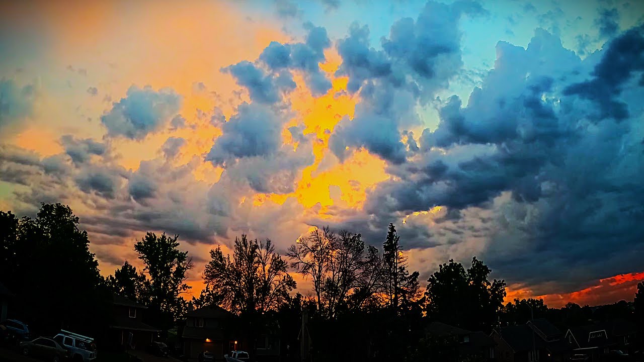 Thunderstorms at sunrise and afternoon cloudscapes - August 15, 2025
